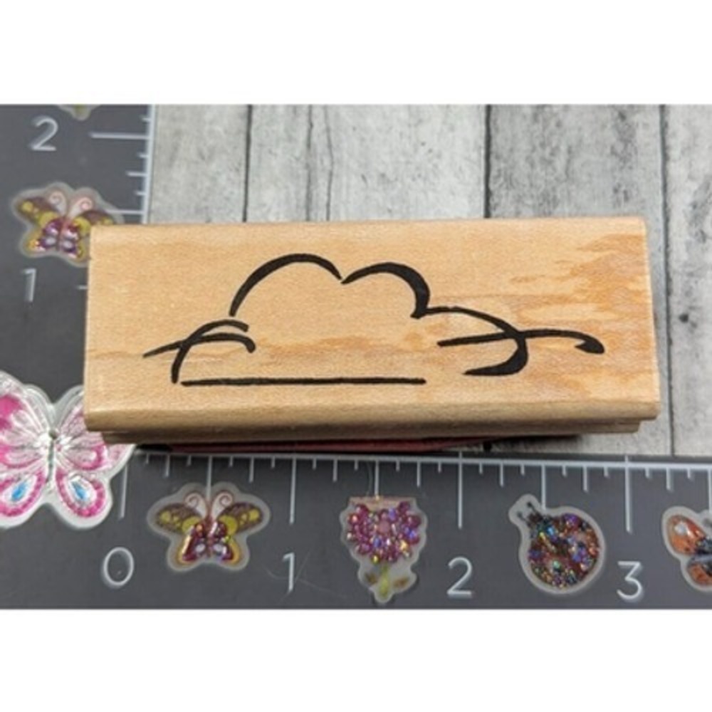 JRL Design Cloud Sky Rubber Stamp Wood #B42